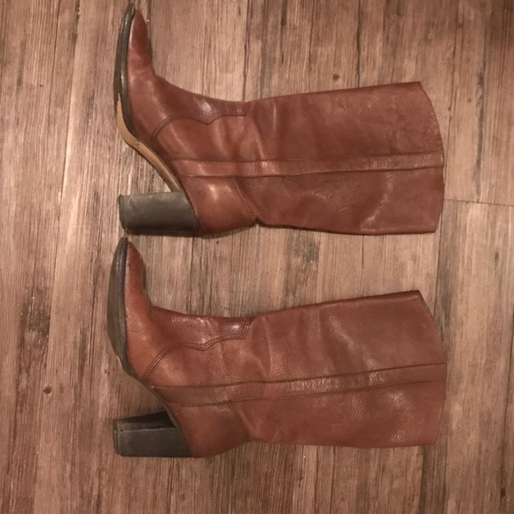 Brown Leather Michael Kors Riding Boots - Picture 4 of 5